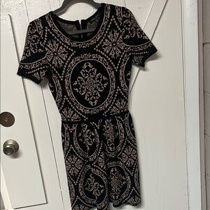 Romeo & Juliet Couture Tan and Black Mini Dress